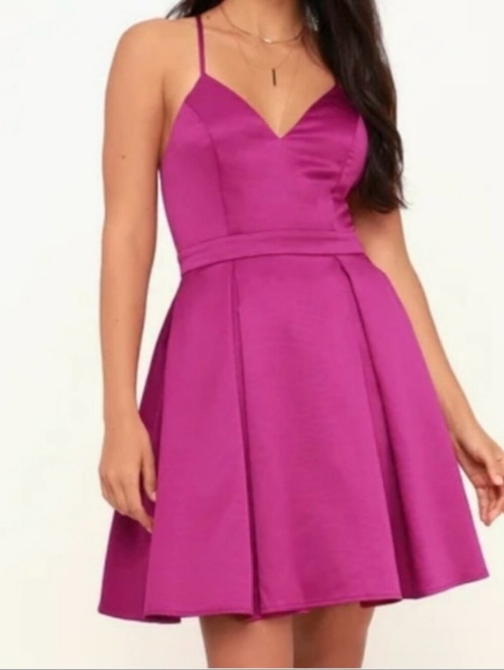 New Lulus Magenta Skater Dress